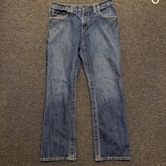Ariat FR M4 Relaxed Boot Cut Jeans Men's 33x30 Blue Flame Resistant CAT 2 EUC - Picture 9 of 10